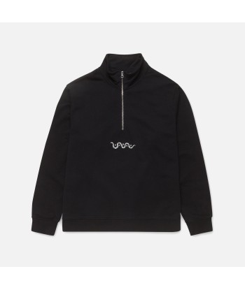 by Parra Snaked 1/4 Zip Sweatshirt - Black vente chaude votre 