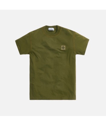 Stone Island Cotton Jersey Garment Dyed Fissato Tee - Olive Green acheter