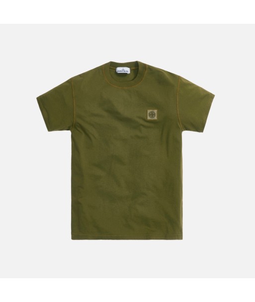 Stone Island Cotton Jersey Garment Dyed Fissato Tee - Olive Green acheter