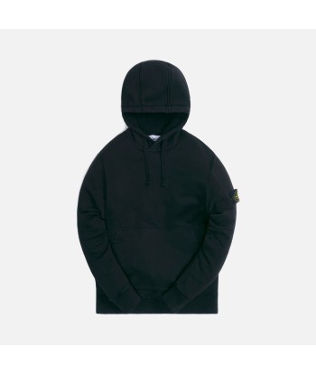 Stone Island Cotton Fleece Garment Dyed Hooded Sweatshirt - Black Comparez et commandez 