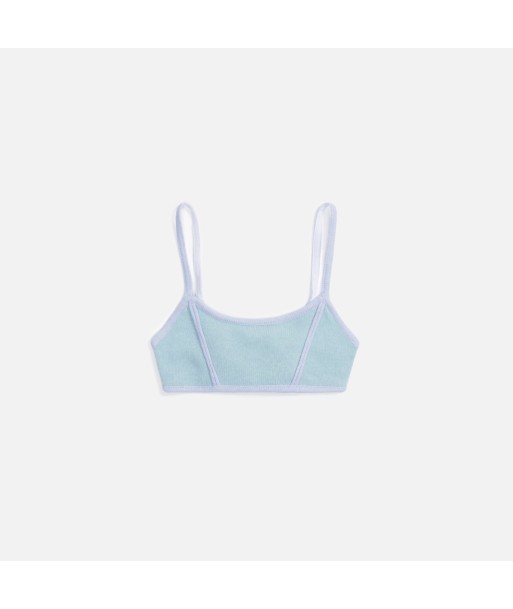 GUIZIO Knit Exposed Seam Bra - Dusty Aqua 50% de réduction en Octobre 2024