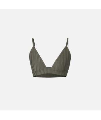 Jonathan Simkhai Rikki Compact Rib Triangle Bralette - Eucalyptus la livraison gratuite