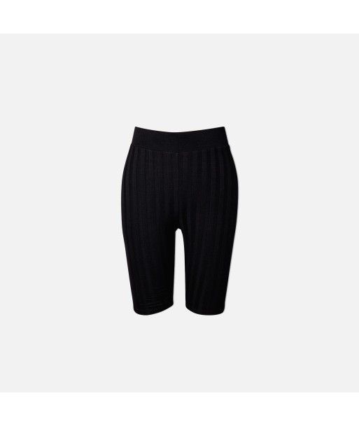 Jonathan Simkhai Morgan Compact Rib Biker Short - Black paiement sécurisé