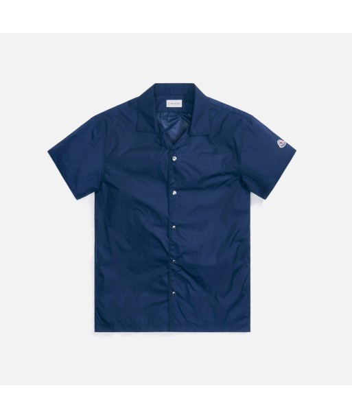 Moncler Camica Button-Up Logo Shirt - Navy la chaussure