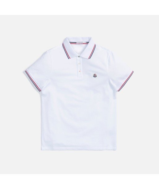 Moncler Maglia Flag Piping Polo - White d'Europe débarque