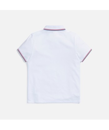 Moncler Maglia Flag Piping Polo - White d'Europe débarque