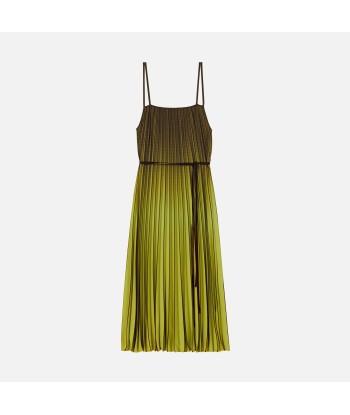 Proenza Schouler Ombre Pleated Dress - Olive / Black vous aussi creer 