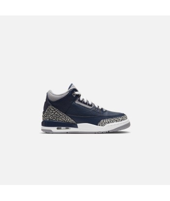 Nike Grade School Air Jordan 3 Retro - Midnight Navy / White / Cement Grey rembourrage situé sous