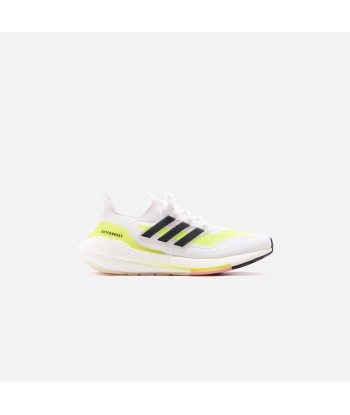 adidas Ultraboost 21 - Footwear White / Core Black / Solar Yellow Le MVP de beaucoup