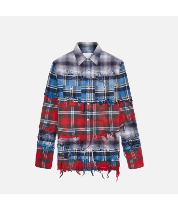 R13 Pieced Shirt - Blue Plaid 2 - 3 jours ouvrés.