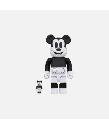 BearBrick Mickey Mouse B&W 100% + 400% pas cheres