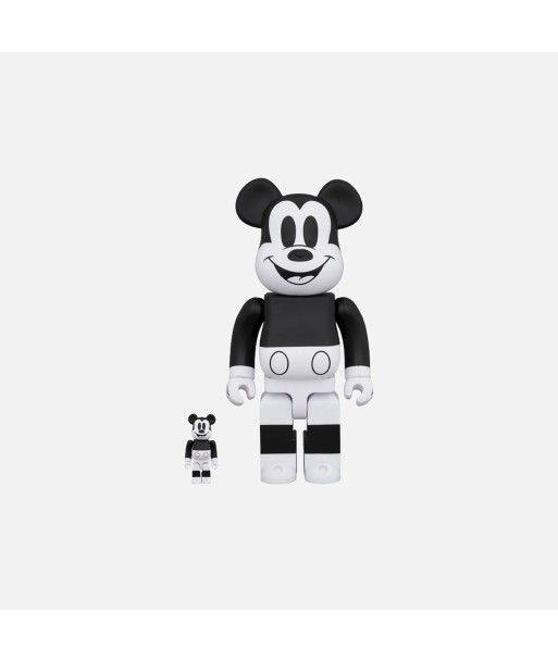 BearBrick Mickey Mouse B&W 100% + 400% pas cheres