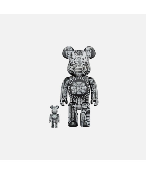 BearBrick H.R. Giger Black Chrome 400% + 100% Livraison rapide