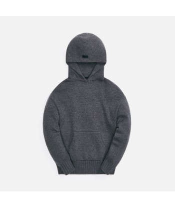 Fear of God Knit Hoodie - Dark Heather Grey sur le site 