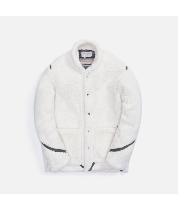 Greg Lauren Sherpa Shawl Collar - Cream En savoir plus