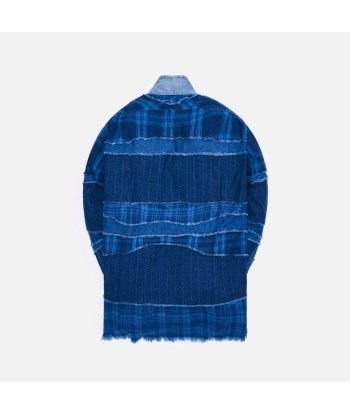 Greg Lauren Mixed Indigo GL1 Studio - Blue le des métaux précieux