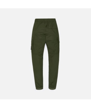 Stone Island Stretch Cotton Tela Garment Dyed Cargo Pants - Olive destockage