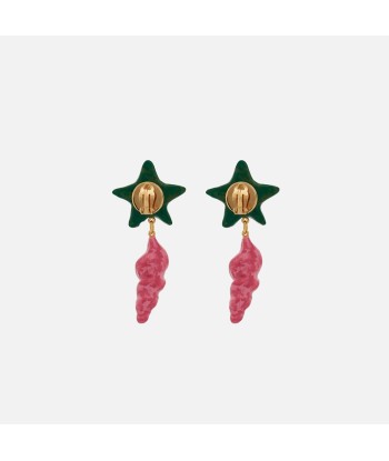 Saint Laurent Resin Star Shell Earrings - Pink de technologie