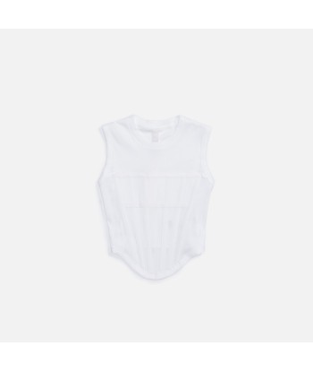 Dion Lee Rib Corset Tank - White en linge