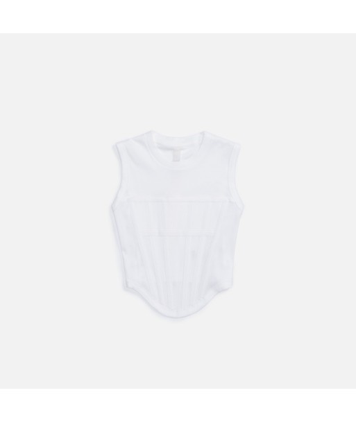 Dion Lee Rib Corset Tank - White en linge