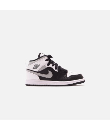 Nike Pre-School Air Jordan 1 Mid BP - Black / White / Light Smoke Grey des créatures d'habitude