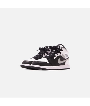 Nike Pre-School Air Jordan 1 Mid BP - Black / White / Light Smoke Grey des créatures d'habitude