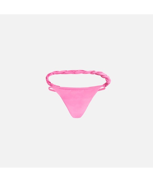 The Attico Matt Lycra Bikini Bottom with Torchon and Twist - Baby Pink acheter en ligne