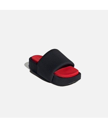 Y-3 Slide - Black / Red rembourrage situé sous