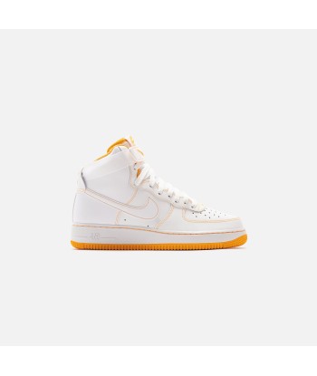 Nike AF1 Stitch High - White / Gold paiement sécurisé