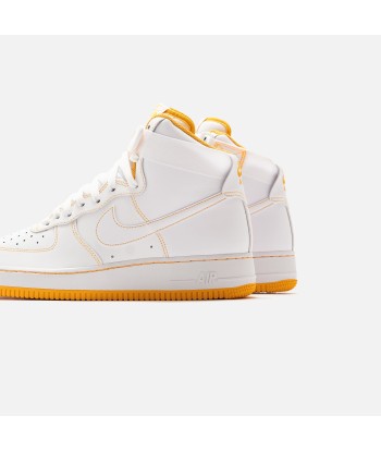 Nike AF1 Stitch High - White / Gold paiement sécurisé