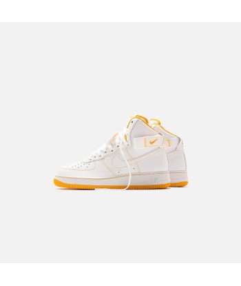 Nike AF1 Stitch High - White / Gold paiement sécurisé