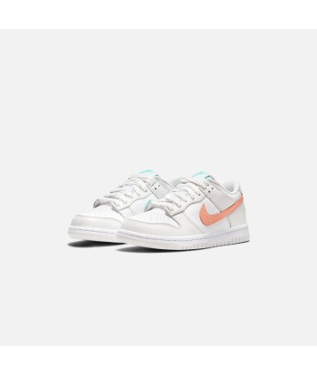 Nike Grade School Dunk Low - White / Crimson Bliss / Platinum Tint / Tropical 2024