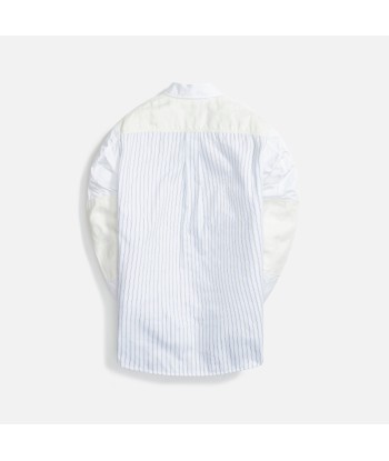 Junya Watanabe Man Cotton Chambray Twill Cotton Stripe Linen - Herringbone des créatures d'habitude