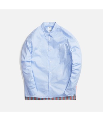 Visvim Chore Marcella L/S Stripes Shirt - Light Blue store