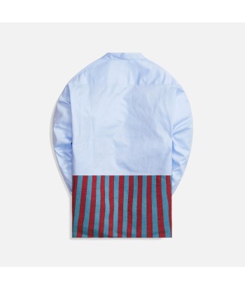 Visvim Chore Marcella L/S Stripes Shirt - Light Blue store