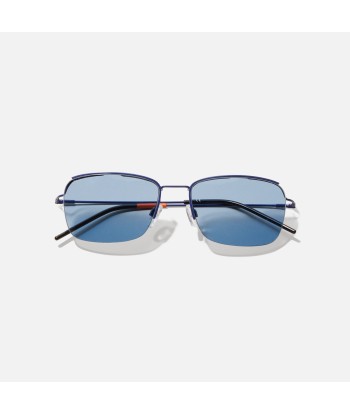 Calvin Klein x Heron Preston Metal Frame Sunglasses with Floating Bio Lens - Blue JUSQU'A -70%! 