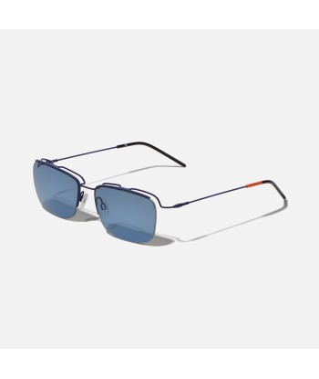 Calvin Klein x Heron Preston Metal Frame Sunglasses with Floating Bio Lens - Blue JUSQU'A -70%! 