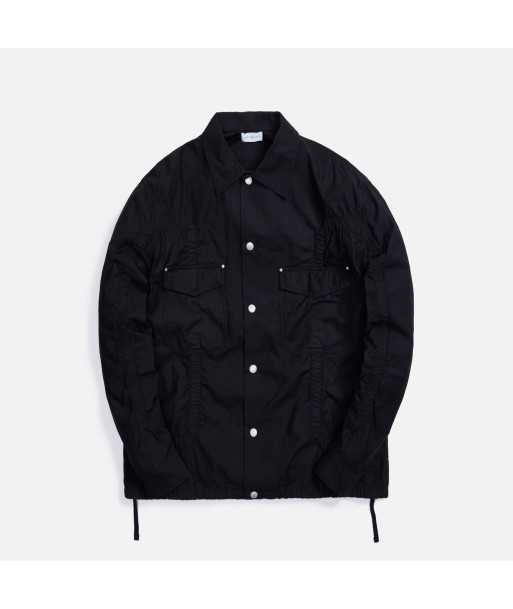 John Elliott Cotton Poplin Frame Snap Overshirt - Black 2 - 3 jours ouvrés.