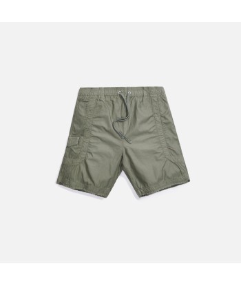 John Elliott Cotton Poplin Frame Shorts - Olive offre 