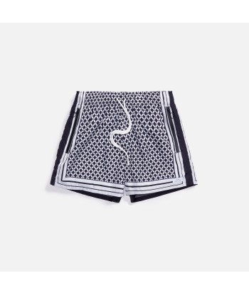 Stampd Printed Swim Trunk Geo - Black / White basket pas cher