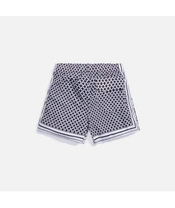 Stampd Printed Swim Trunk Geo - Black / White basket pas cher