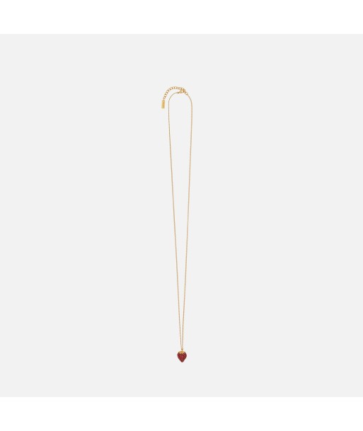 Saint Laurent Strawberry Charm Necklace - Gold basket pas cher