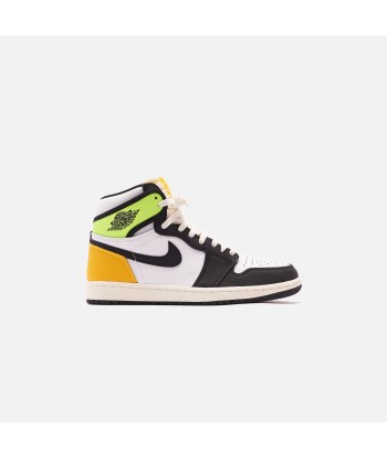 Nike Air Jordan 1 Retro High OG - White / Black / Volt University destockage