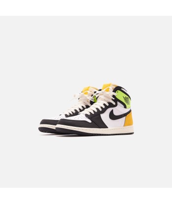 Nike Air Jordan 1 Retro High OG - White / Black / Volt University destockage