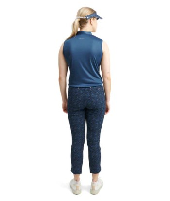 Abacus Sports Wear: Women's 4-Ways Stretch 7/8 Trousers- Elite Graphic High Waist (Peacock Blue - Size 8) SALE 2023