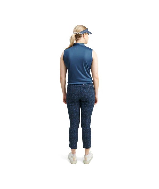 Abacus Sports Wear: Women's 4-Ways Stretch 7/8 Trousers- Elite Graphic High Waist (Peacock Blue - Size 8) SALE 2023