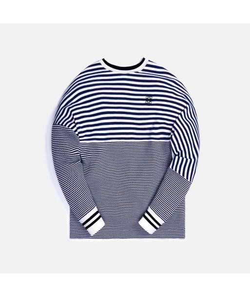 Loewe Anagram Striped Crewneck - Ecru / Navy Economisez 