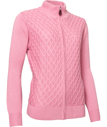 Women's High-Performance Golf Windstop Cardigan - Avondale (Size: Small, Rhubarb) SALE offre 