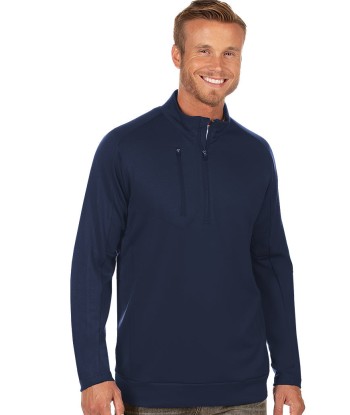 Antigua: Men's Generation 104366 1/2 Zip Long Sleeve Pullover - 005 Navy Fin de série