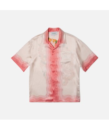 Casablanca Kapalia Silk Shirt - White / Pink de l' environnement